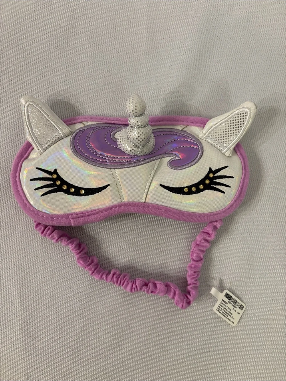 Justice White and Lavender Unicorn Sleep Mask